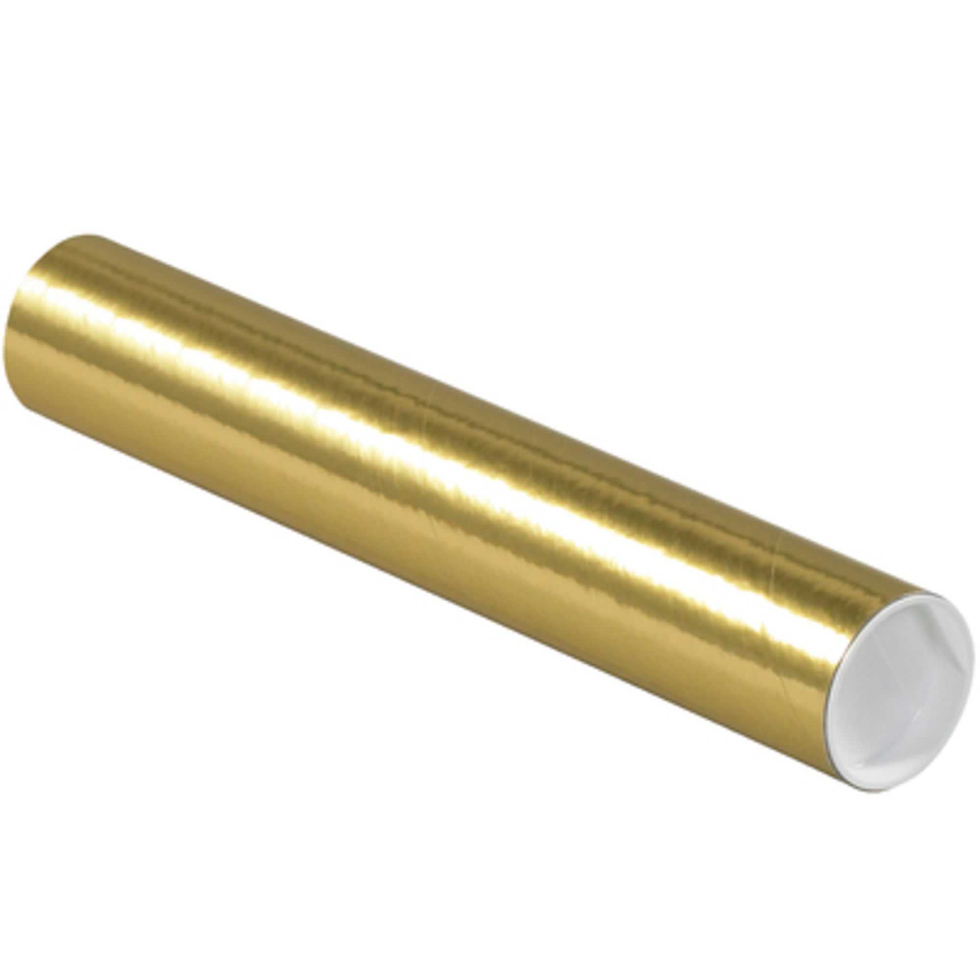 2 x 12in. Gold Tub. with Caps 50/CS, Model# P2012GO
